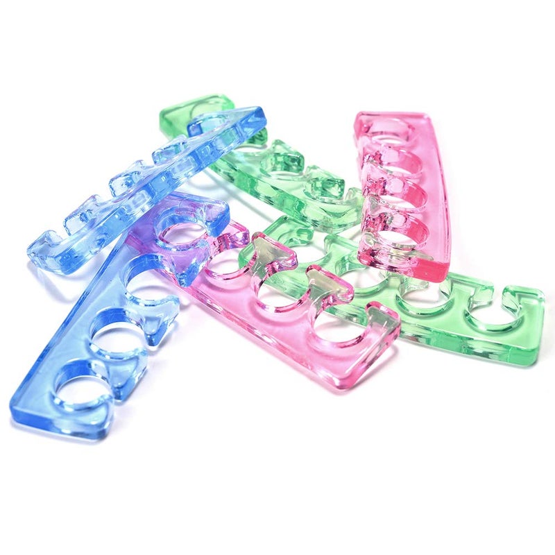 Rolabling Toe Separators Flexible Soft Silicone Finger Toe Spacers for Nail Polish Pedicure Tools (Blue) - Image 3